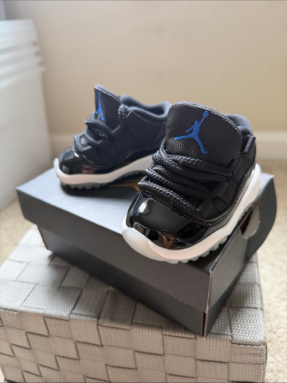 Jordan Kids' Black and White Sneakers